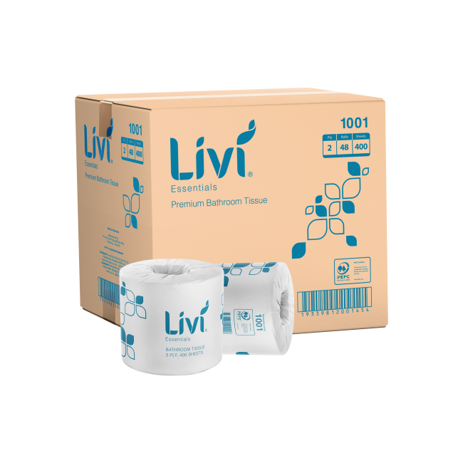 Livi Essentials Bathroom Tissue Single Wrapped Rolls Ply Sheets